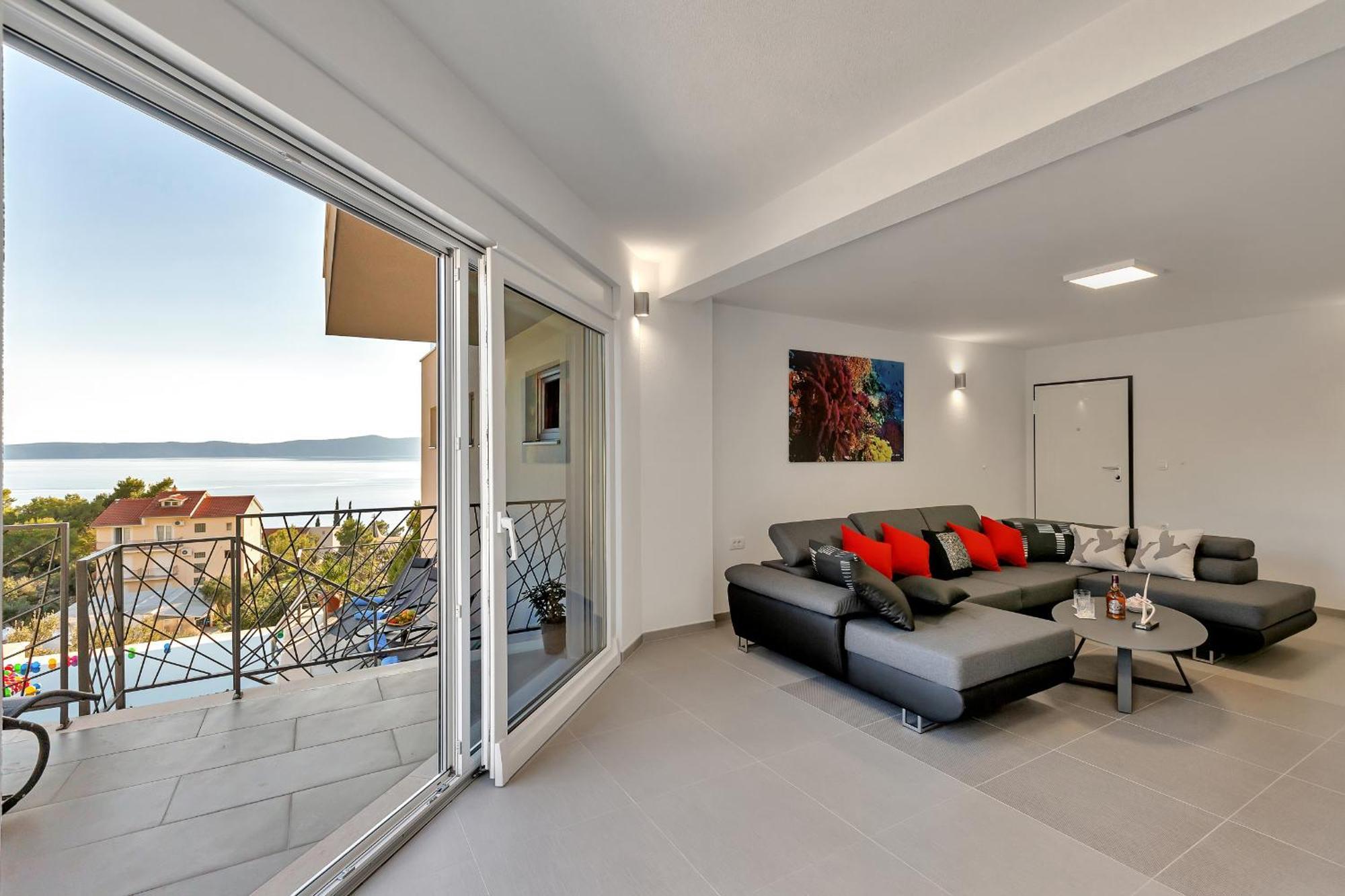 Golden Horizon Retreat Apartment Podgora Bagian luar foto